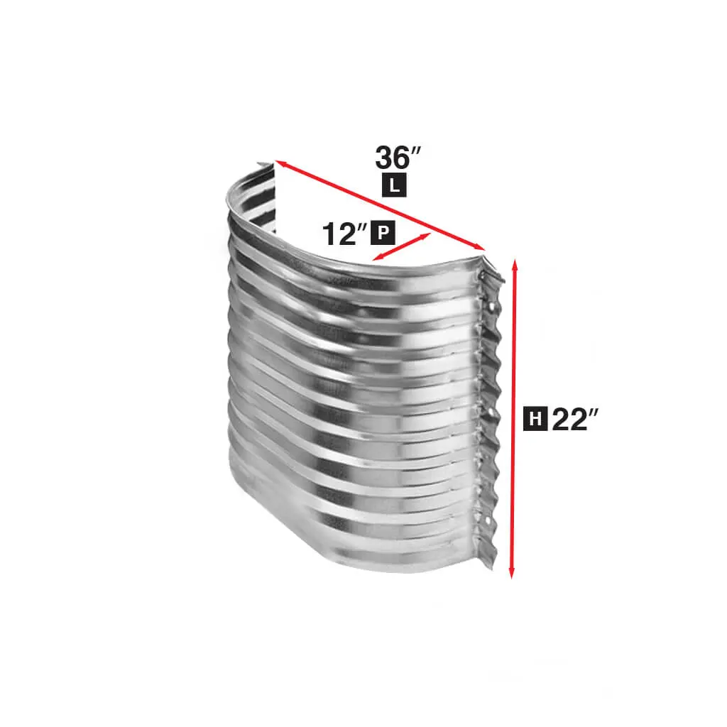 Conquest Steel 12 In. X 22 In. X 36 In. Corrugated Galvanized Steel Window Well 1