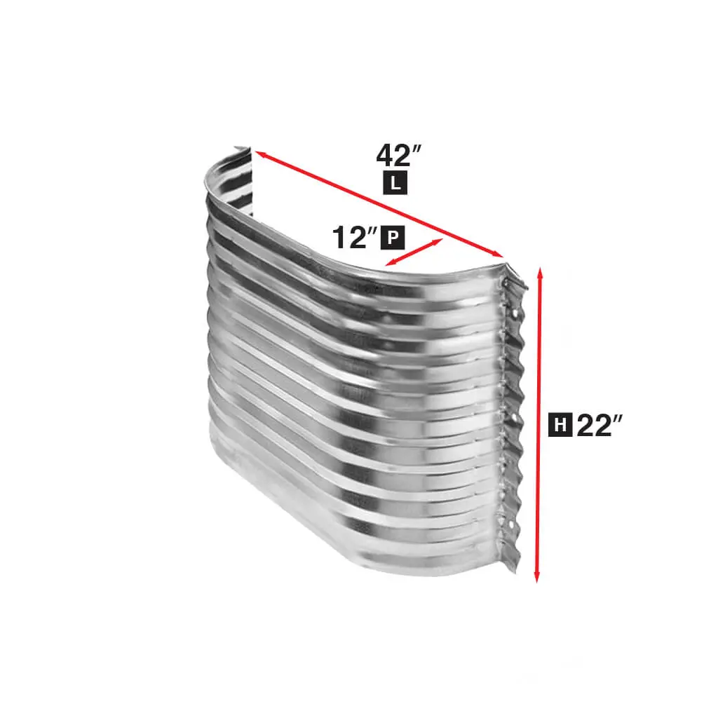 Conquest Steel Galvanized Steel 12 In X 42 In Corrugated Window Well 1