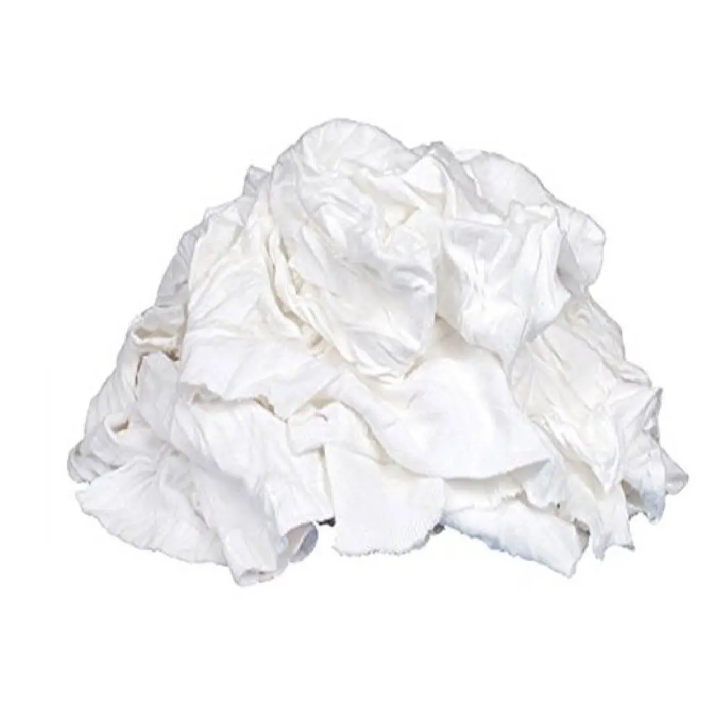 White T-Shirt Rags (25 Lb. Per Bag) 1