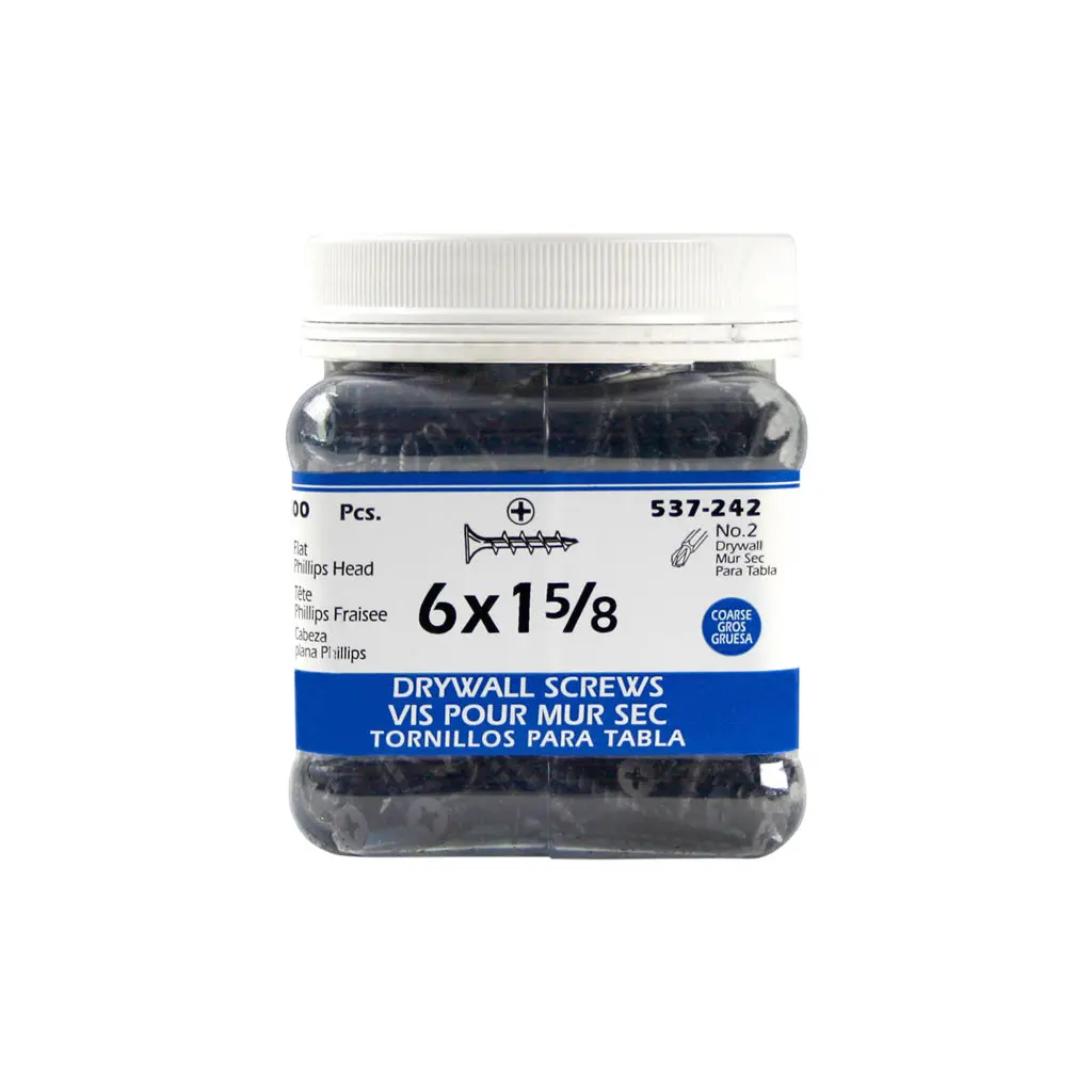 H Paulin #6 X 1-5/8 In. Flat Head Phillips Drive Coarse Thread Drywall Screws (500-Jug) 1
