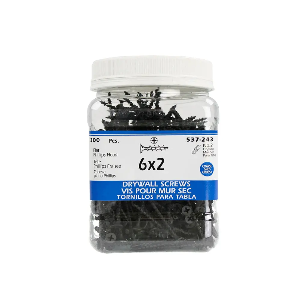 H Paulin #6 X 2 In. Flat Head Phillips Drive Coarse Thread Drywall Screws (300-Jug) 1