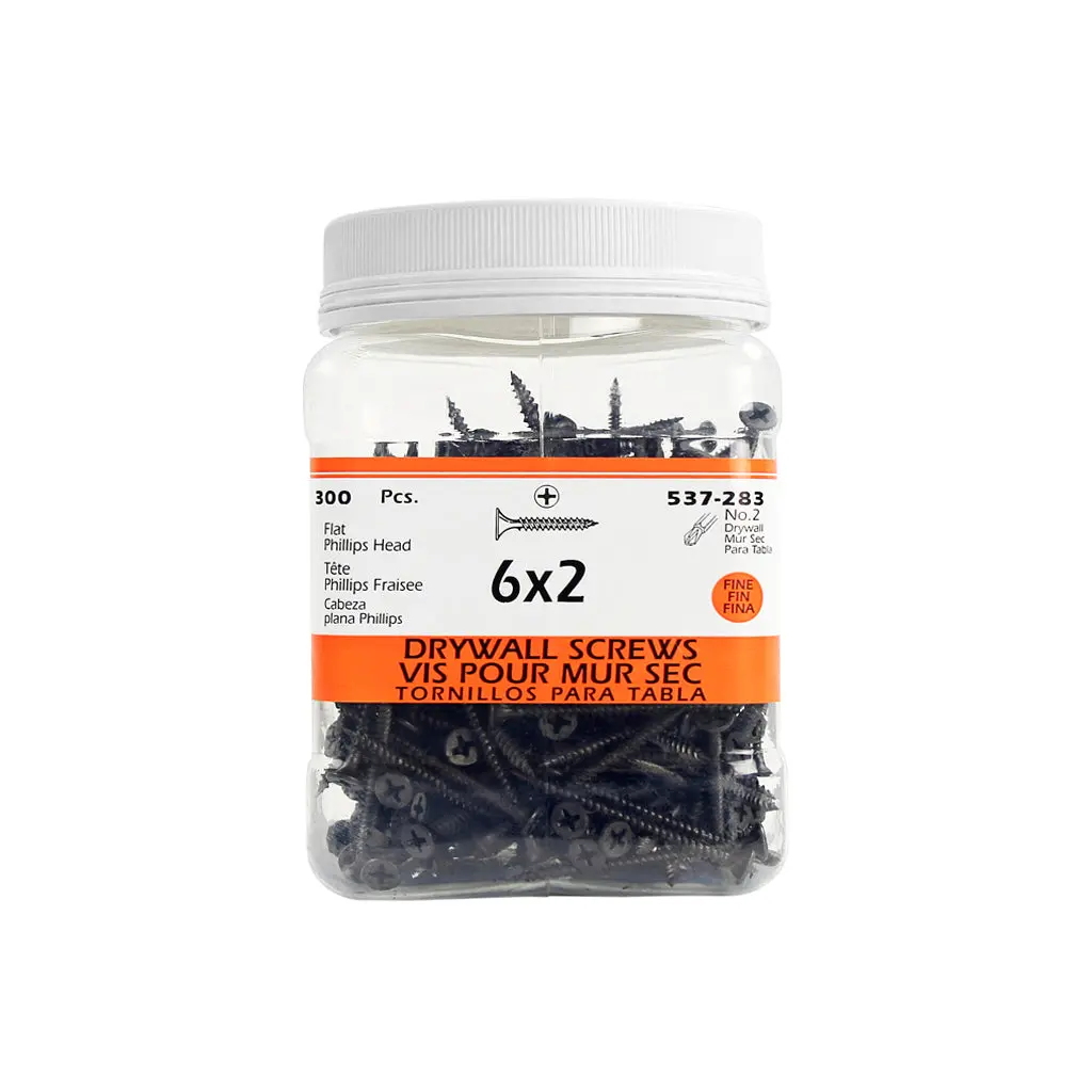 H Paulin #6 X 2 In. Flat Head Phillips Drive Fine Thread Drywall Screws (300-Jug) 1