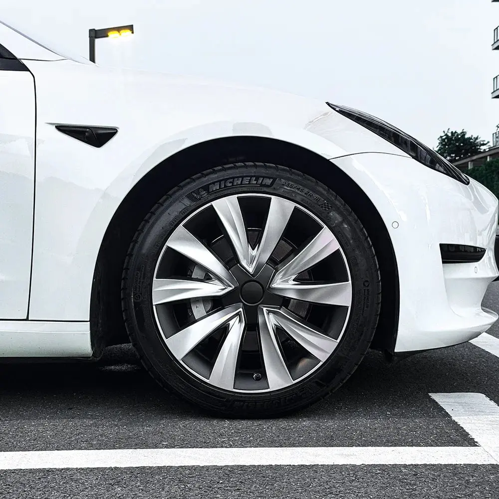 18'' Aero Hubcaps Wheel Covers For Tesla Model 3 (2017–2023) – Helix 2.0 Style (Set Of 4) 1