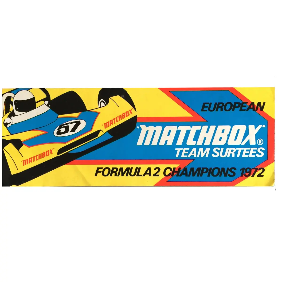 Surtees Matchbox 1972 F2 Champions  Sticker 1