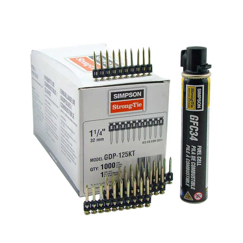 Simpson Strong-Tie 1-1/4 In. X 0.106 In. Diameter Concrete Pins Strip With Fuel Cell (1,000-Pack) 1