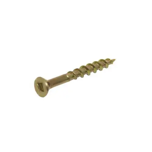 Duradrive #8 X 2-1/2 In. Construction Screws, Yellow Zinc, Flat Head Square (2,500 Per Box) 1