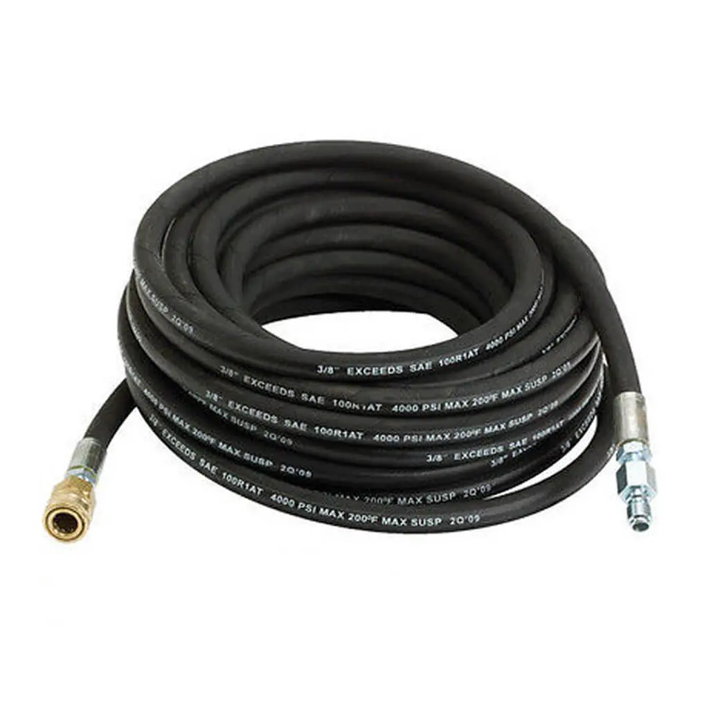 Buddy 81108 3/8 In. X 100 Ft. 4,000 Psi Black Pressure Washer Hose 1
