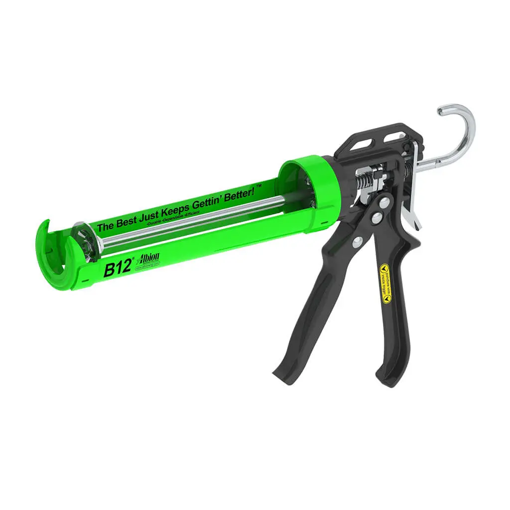 Albion B12 300Ml Single 12:1 Drive Green Metal Cartridge Manual Caulking Sealant Gun 1
