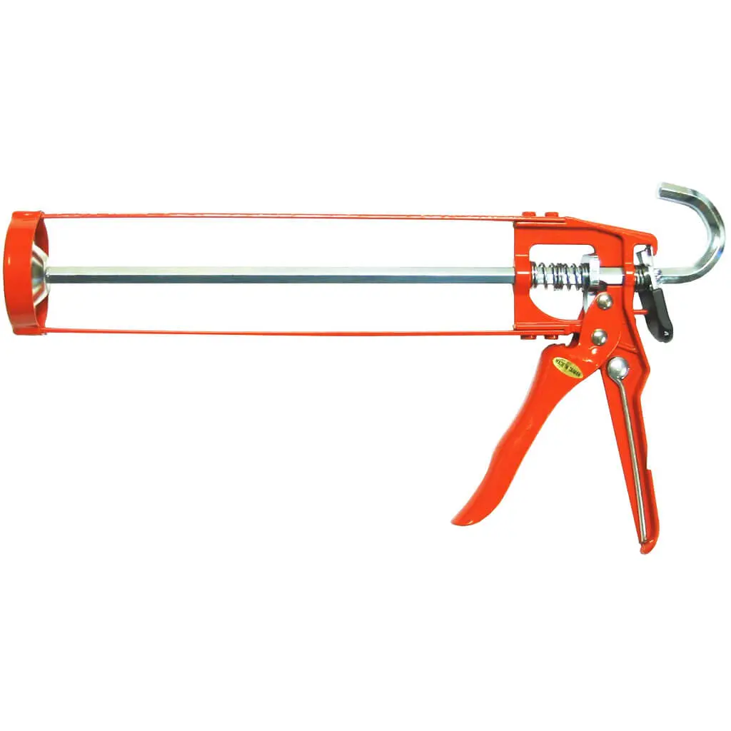Albion B1 300Ml Single 7:1 Drive Orange Metal Skeleton Cartridge Manual Caulking Sealant Gun 1