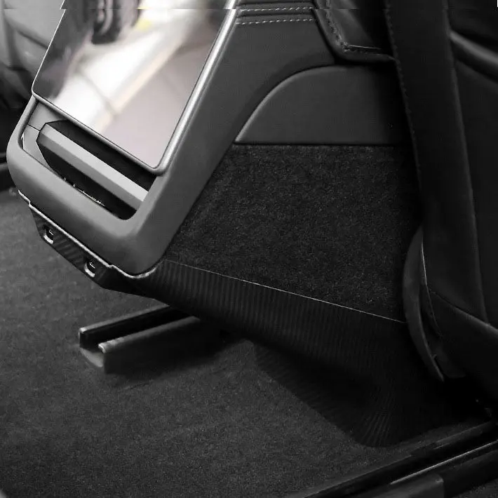 Rear Air Outlet Anti-Kick Lower Cover For Tesla 2024+ Model 3 Highland (Carbon Fiber Pattern Abs) 1