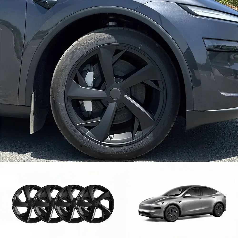 19'' Crossflow Hubcaps Wheel Covers – Spoke Style For Tesla Model Y Juniper 2025+ (Set Of 4) 1