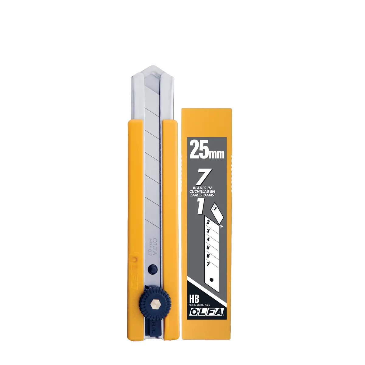 Olfa Ratchet Lock Utility Knife 25Mm & 10 Pack Blades 1