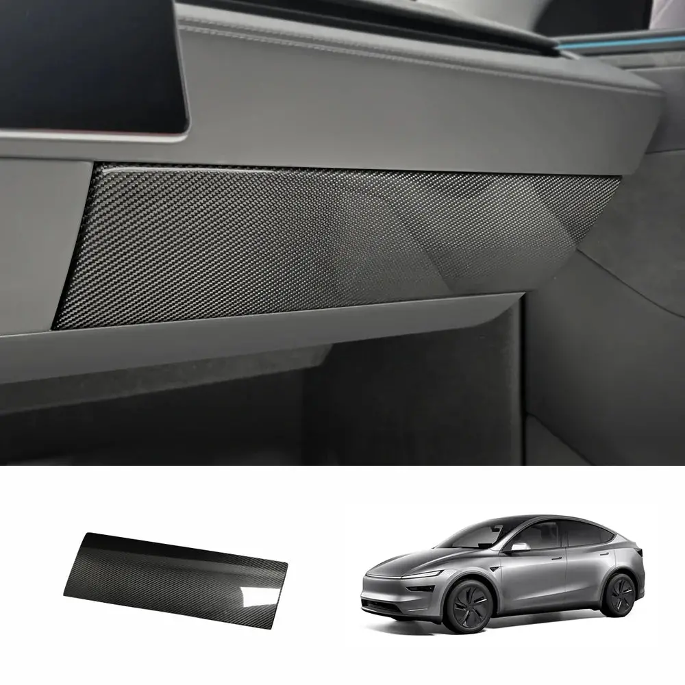 [Real Carbon Fiber] Glove Box Cover For Tesla Model Y Juniper 2025+ 1