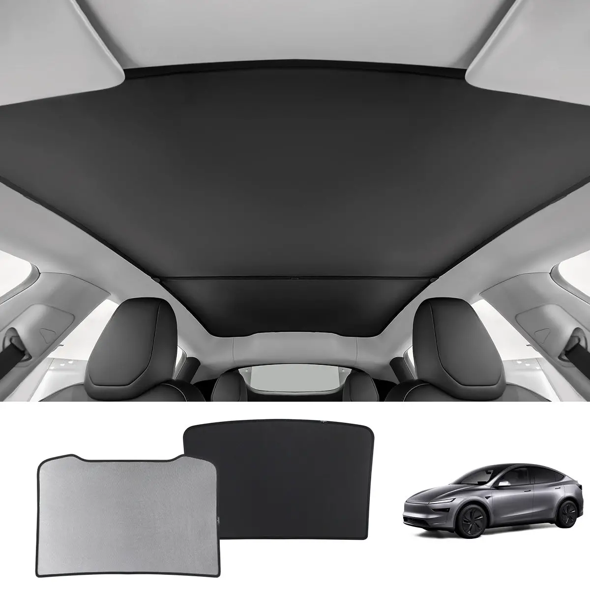 Split Nano Ice Crystal Glass Roof Sunshade For Tesla Model Y Juniper 2025+ 1