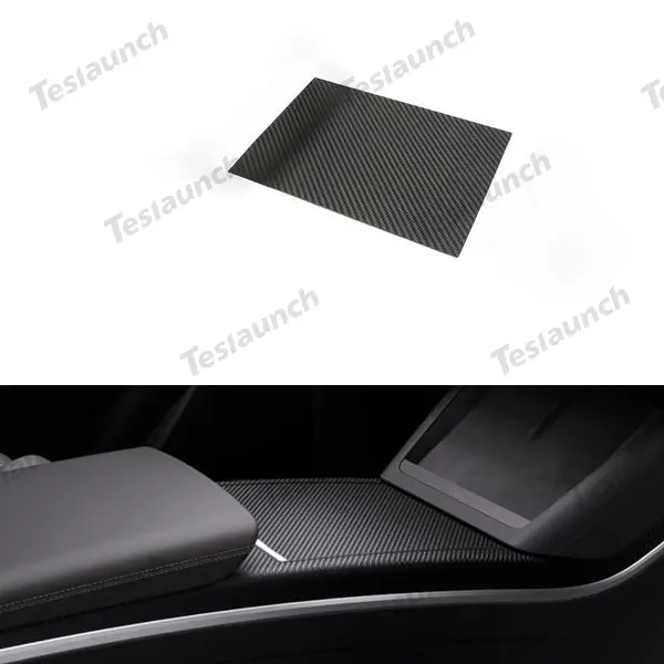 [Real Carbon Fiber] Center Console Cover For Model X 2021+ 1