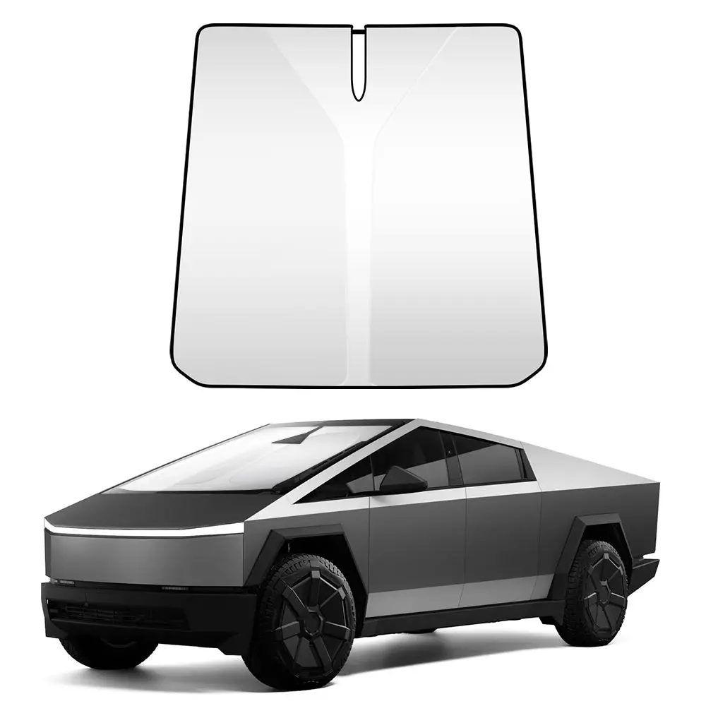 Front Windshield Sunshade Sun Visor For Tesla Cybertruck 1