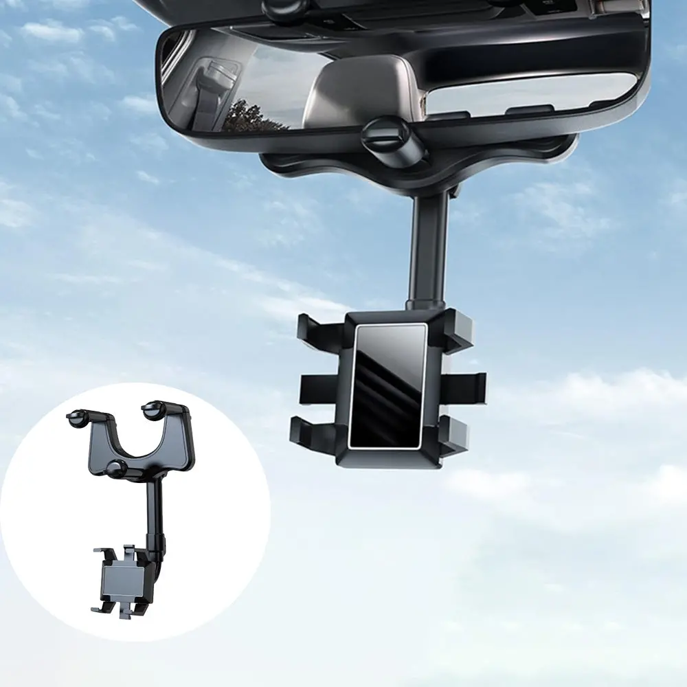 Universal Adjustable Rearview Mirror Phone Mount 1