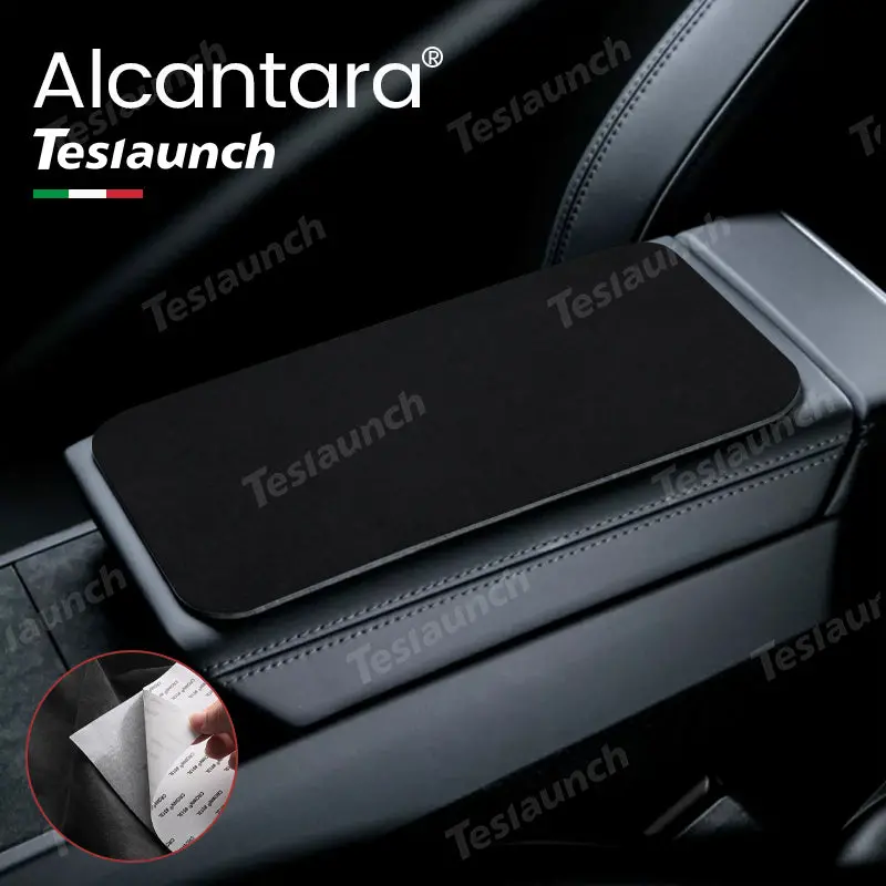 Alcantara Center Console Armrest Box Protective Pad Sticker For 2024+ Model 3 Highland 1