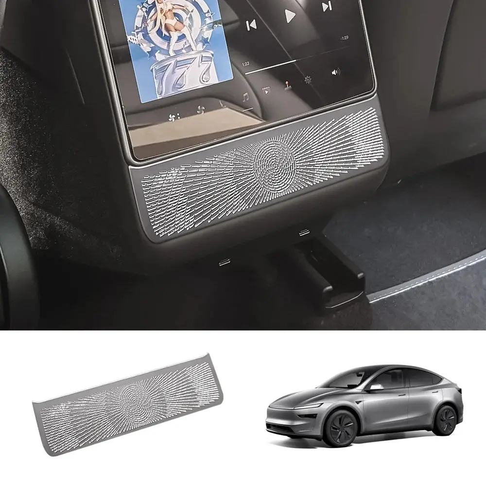 Stainless Steel Rear Console Vent Cover For Tesla Model Y Juniper 2025+ 2