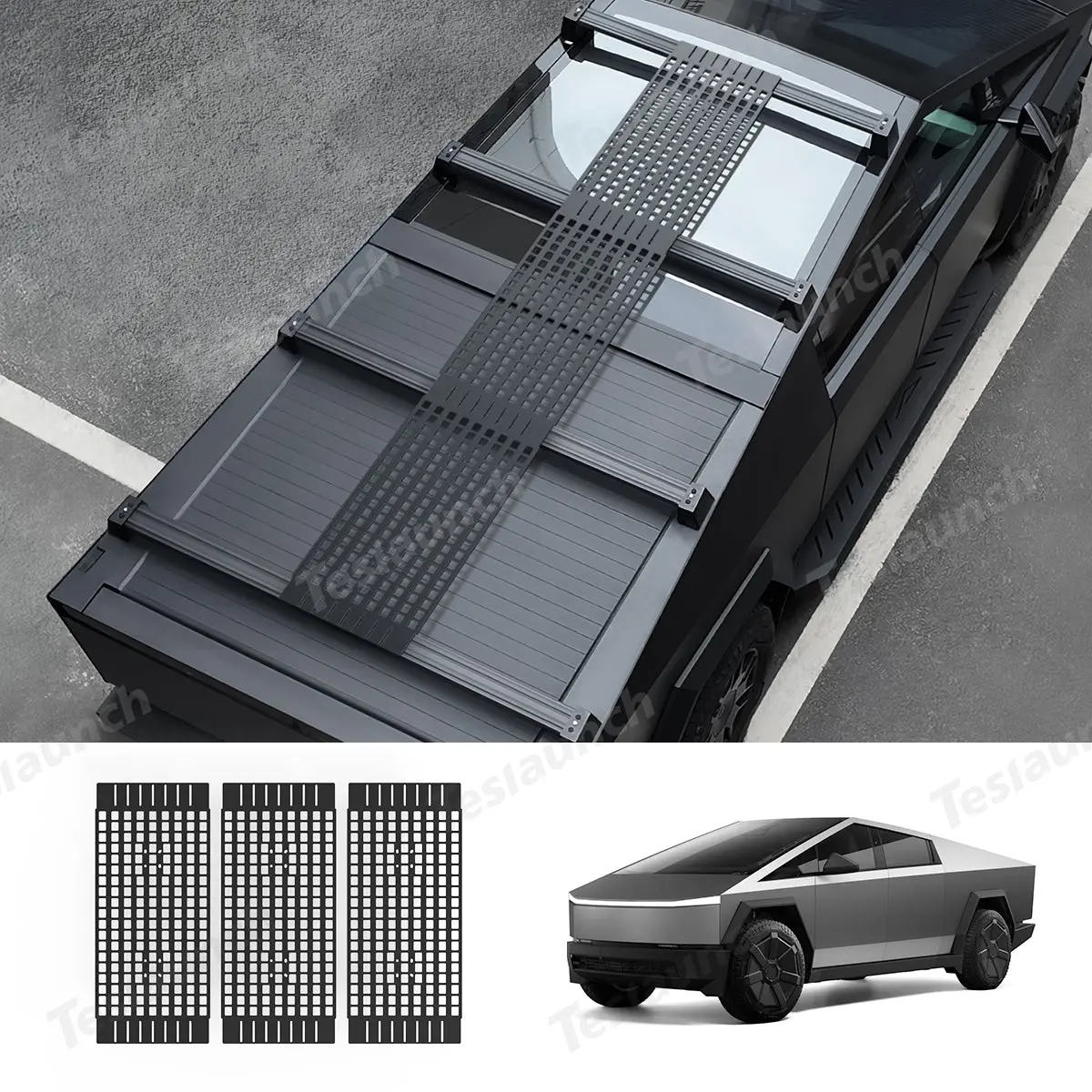 Roof Rack Molle Panels For Cybertruck (A Set Of 3) 1