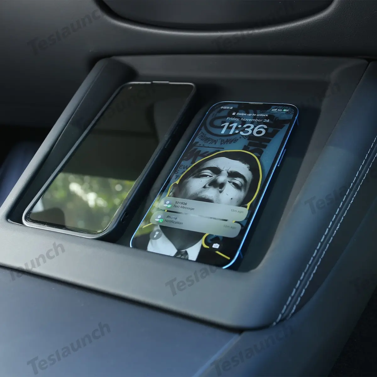 2024+ Model 3 Highland Center Control Silicone Pad Wireless Charging Anti-Slip Protective Mat 1