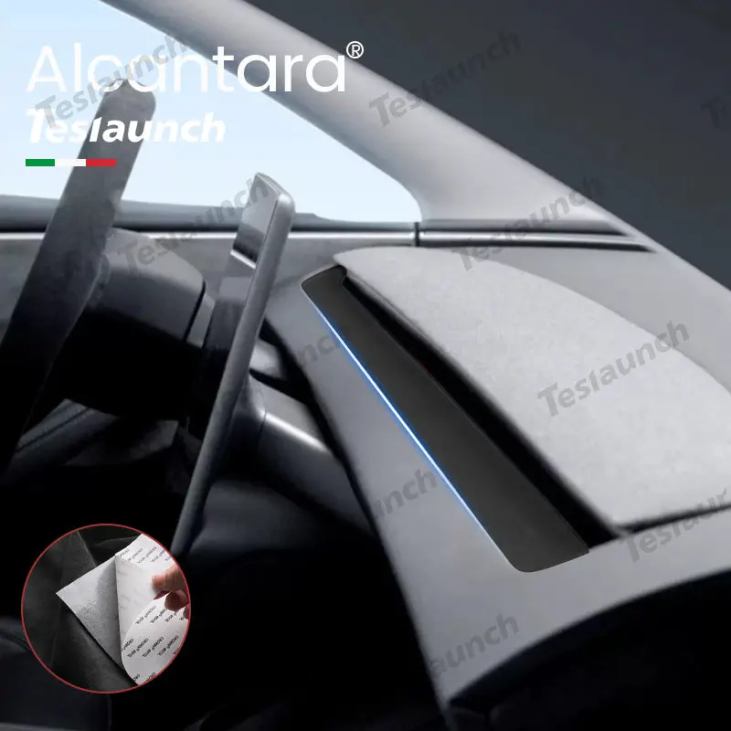 Alcantara Dashboard Air Outlet Cover Sticker For 2024+ Model 3 Highland 1