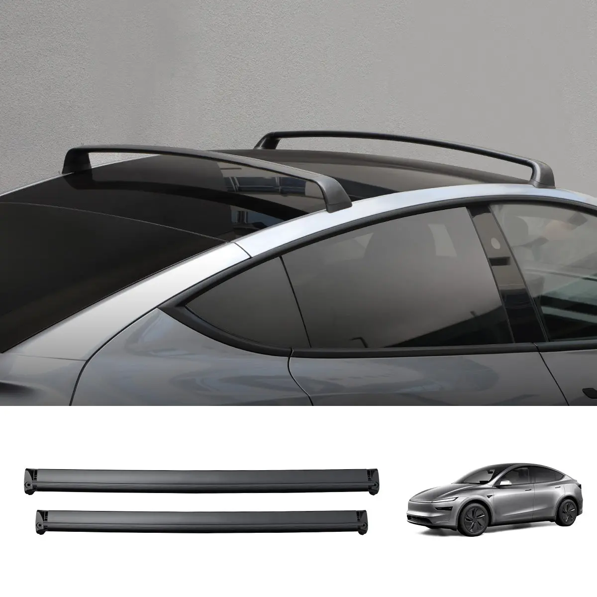 Anti-Theft Aluminum Roof Rack Cargo Cross Bars For Tesla Model Y Juniper 2025+ (Set Of 2) 1