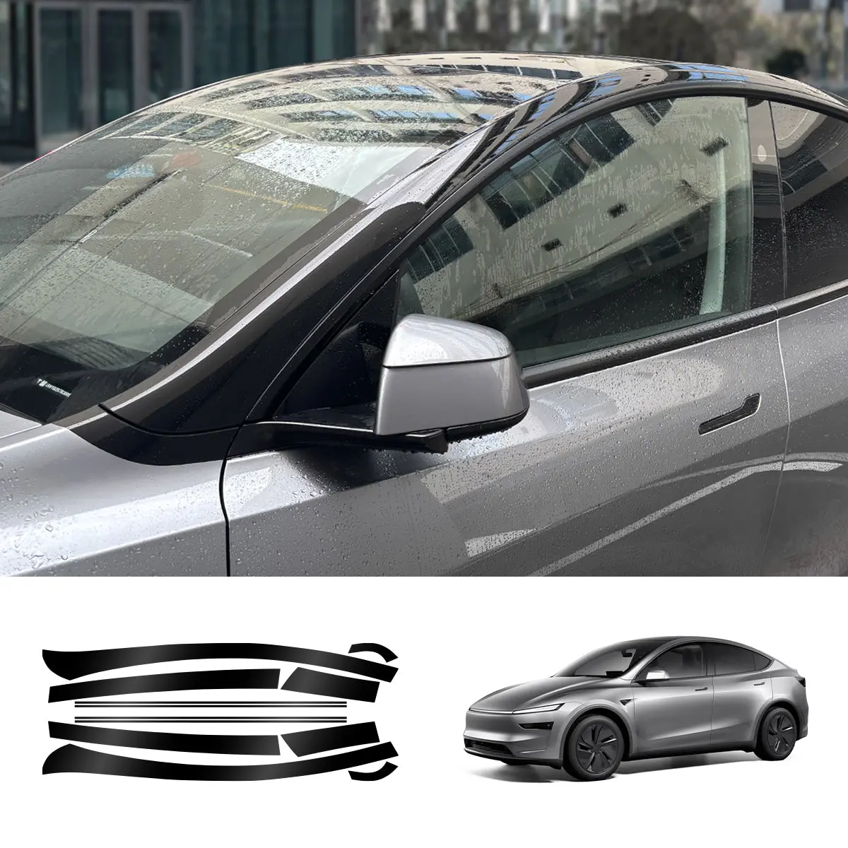Tpu Roof Pillar Delete Wrap For Tesla Model Y Juniper 2025+ 5