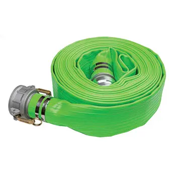 2 In. X 50 Ft. Green Phthalate-Free Layflat Discharge Hose 1