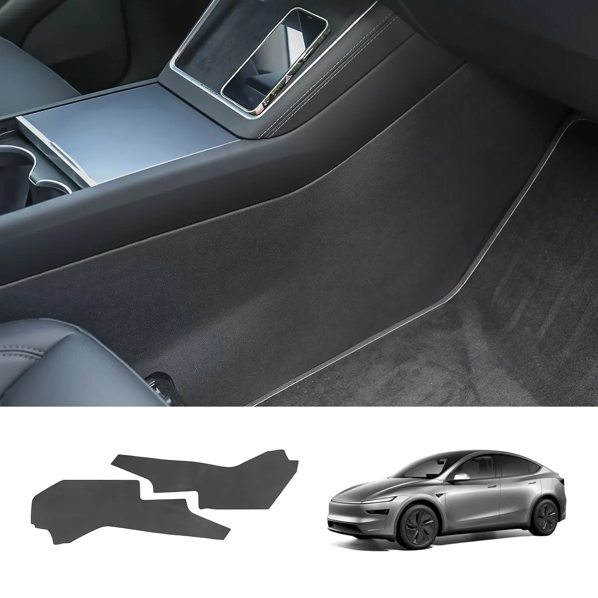 Center Console Side Anti-Kick Mats For Tesla Model Y Juniper 2025+ 1