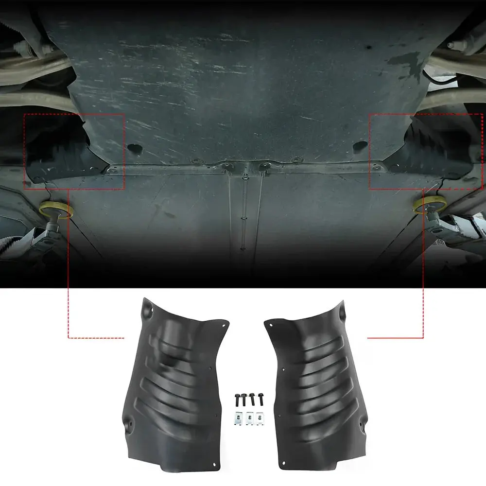 Coolant Line Aluminum Alloy Skid Plate Protection Guards (1 Set) For 2020-2025 Tesla Mode Y And 2017-2024 Model 3 1