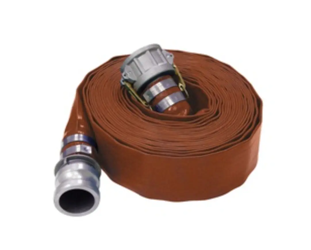 3 In. X 50 Ft. Brown Layflat Discharge Hose 1