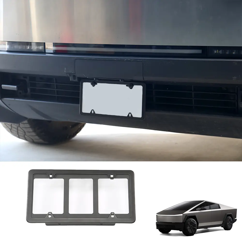 No-Drill Front License Plate Holder For Cybertruck 1