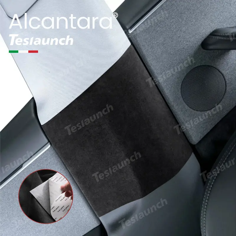 Alcantara B-Pillar Anti-Collision Sticker For 2024+ Model 3 Highland 1