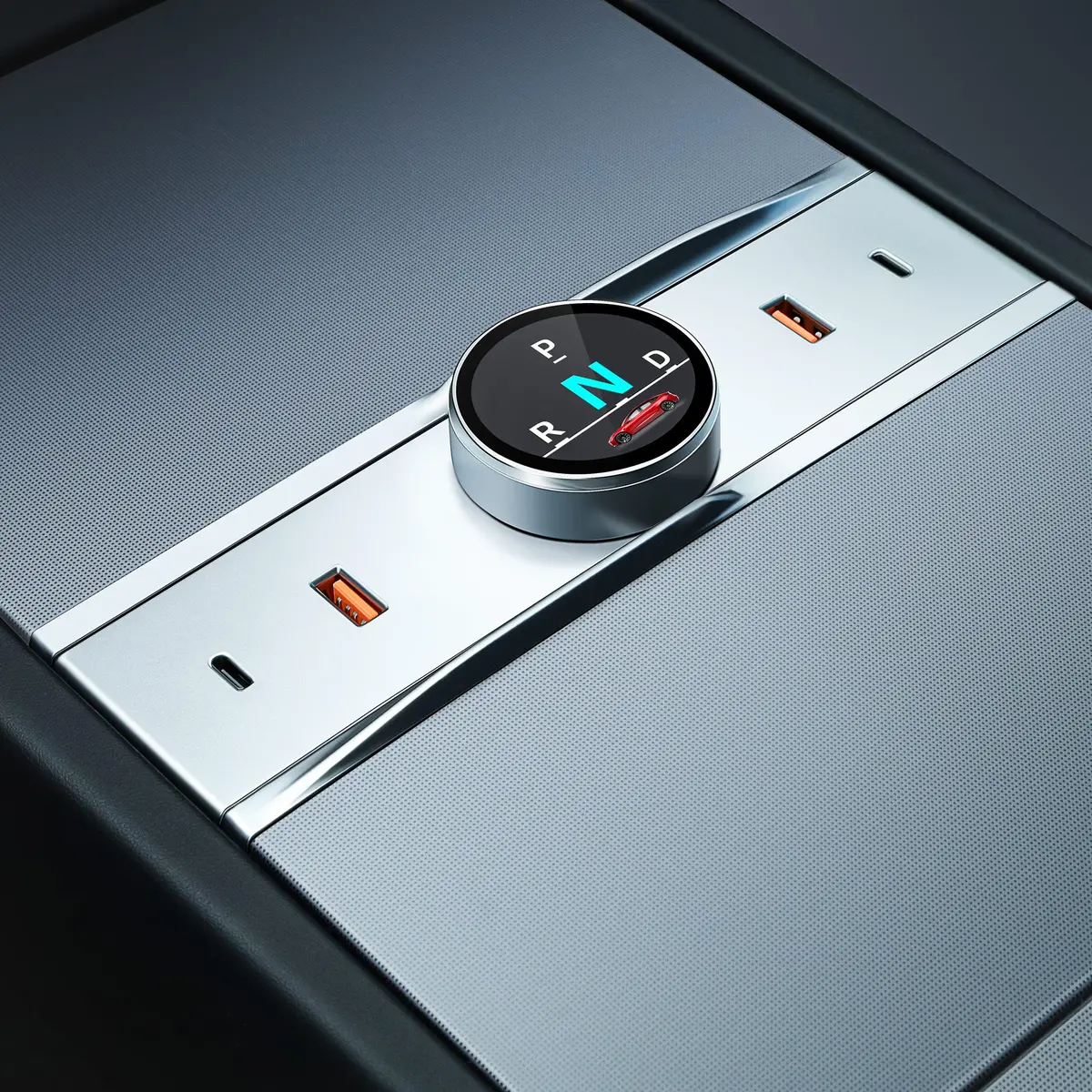 Smart Rotating Gear Shift Dock Usb Hub For Tesla Model 3 Highland 1