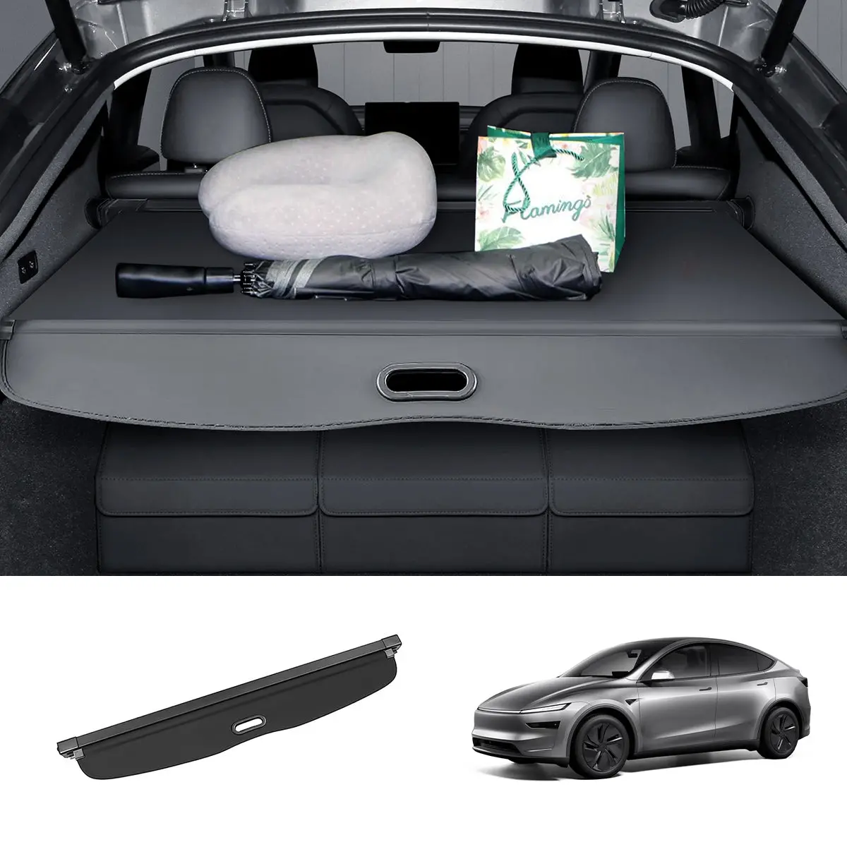 Retractable Rear Trunk Privacy Cargo Cover For Tesla Model Y Juniper 2025+ 1