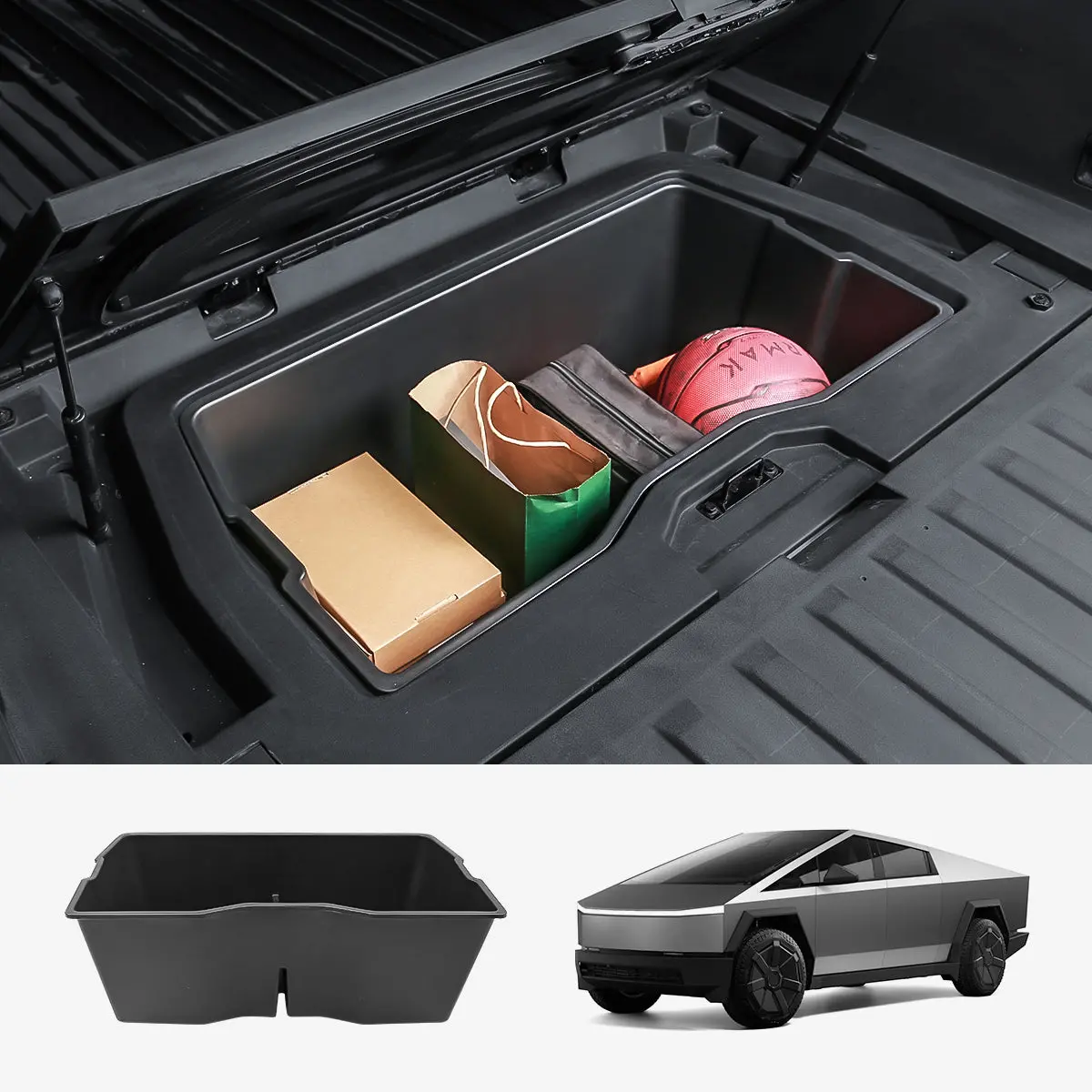 Rear Cargo Lower Trunk Portable Storage Box For Cybertruck 1