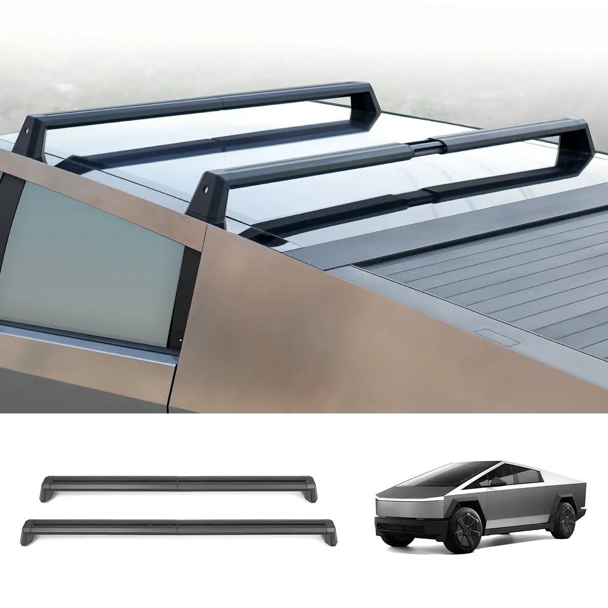 Aluminum Telescopic Roof Rack Crossbars For Cybertruck (Set Of 2) 1