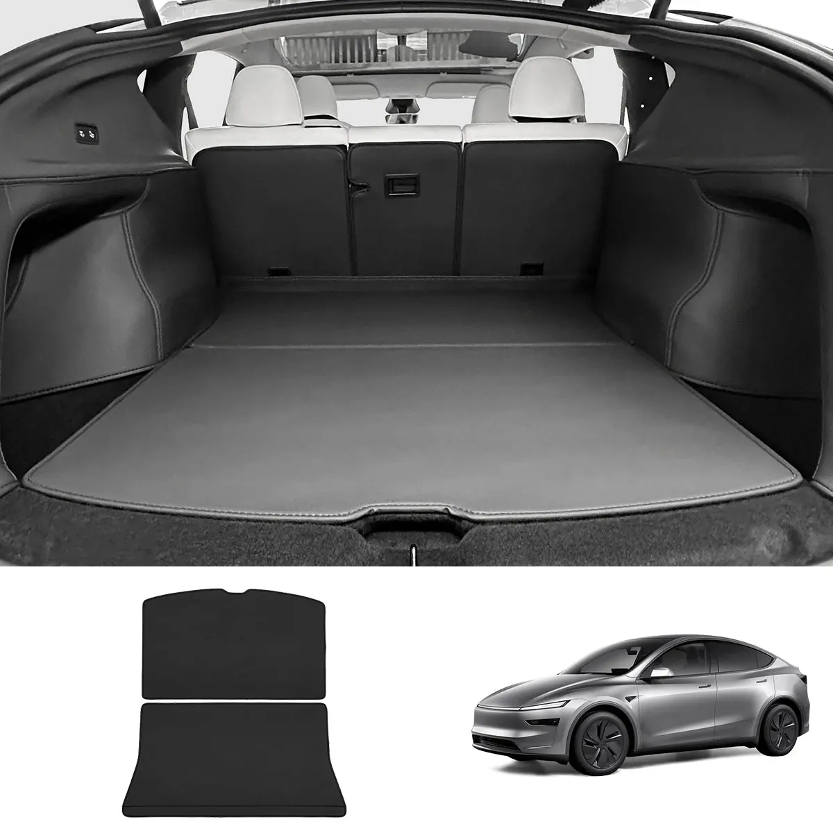 Napa Leather Rear Trunk Mat – Durable Protection For Tesla Model Y Juniper 2025+ 1