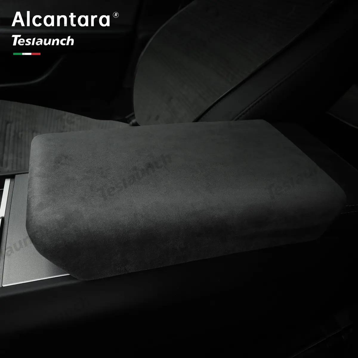 Alcantara Armrest Cover For 2024+ Model 3 Highland 1