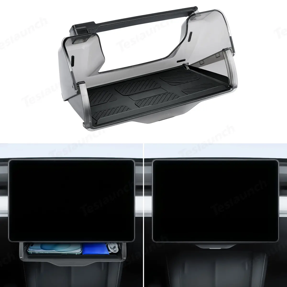 Model 3/Y Hidden Foldable Central Control Screen Lower Storage Box For Tesla 3