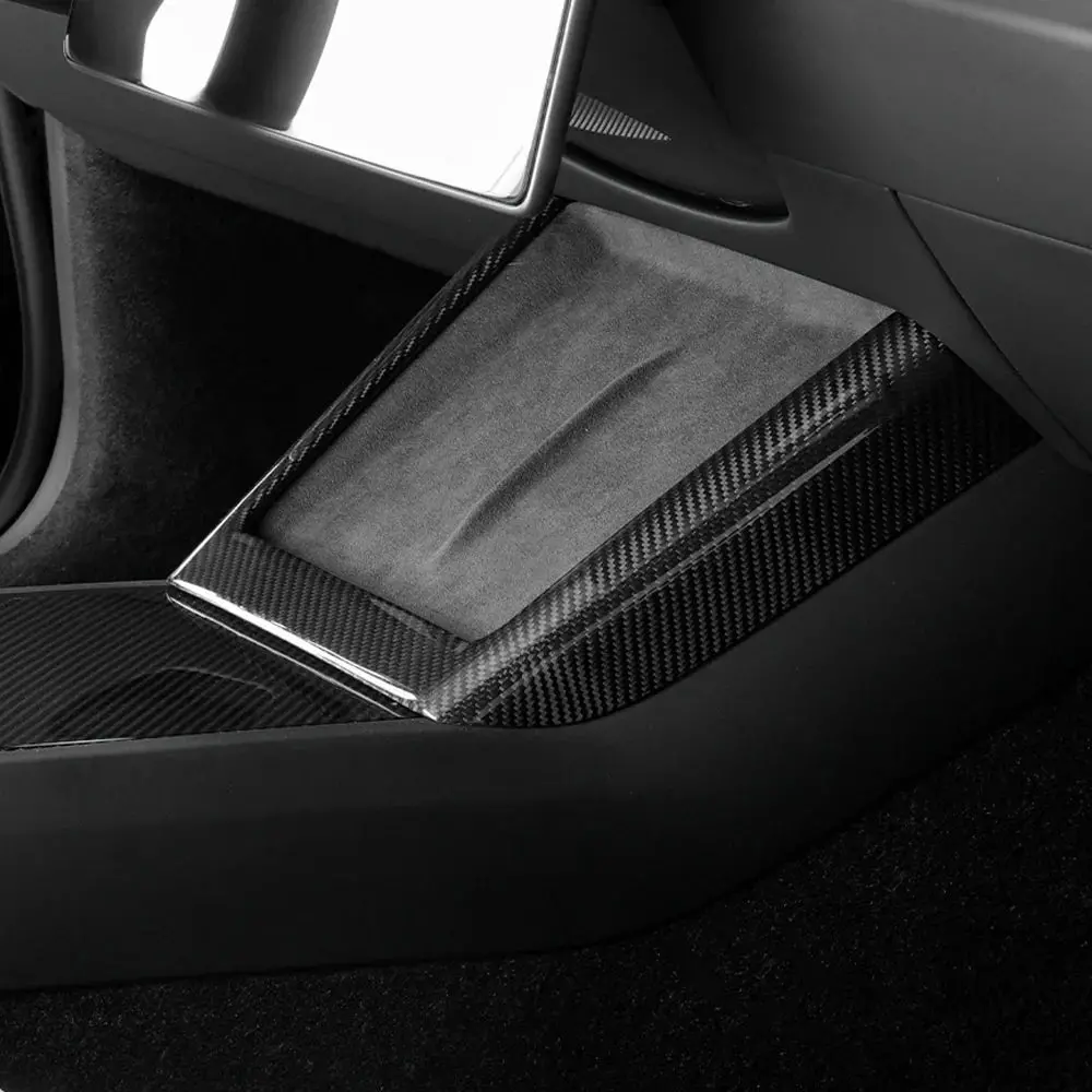 [Real Carbon Fiber] Central Control Charging Frame Cover For Tesla Model 3 Highland Standard 2025+ 1