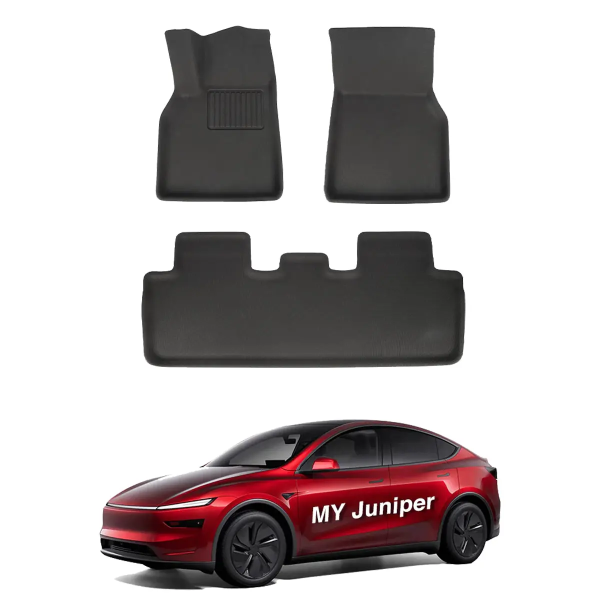 All Weather Xpe Interior Floor Mats Cargo Liners Set For Tesla 2025+ Model Y Juniper 1