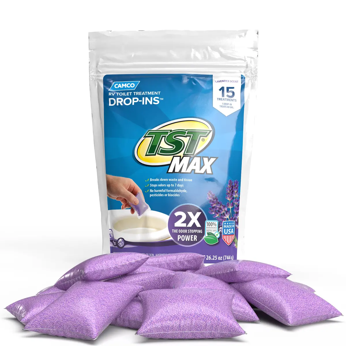 Tst Max Lavender Drop-Ins, 15/Bag, Pdq 1