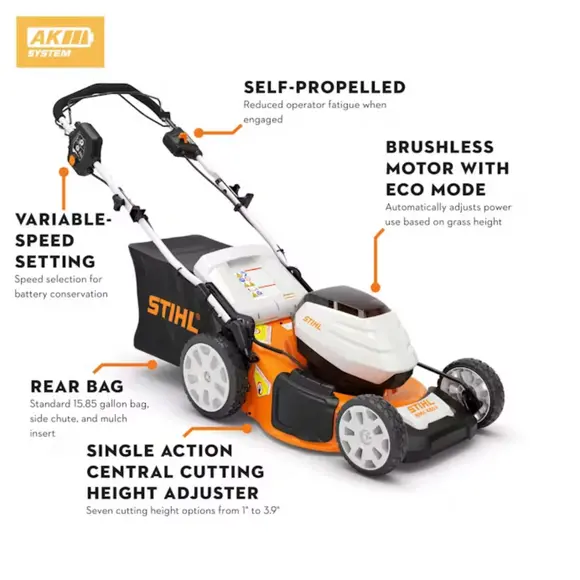 Stihl Rma 460Vs Self Propelled Cordless Lawn Mower Kit 2