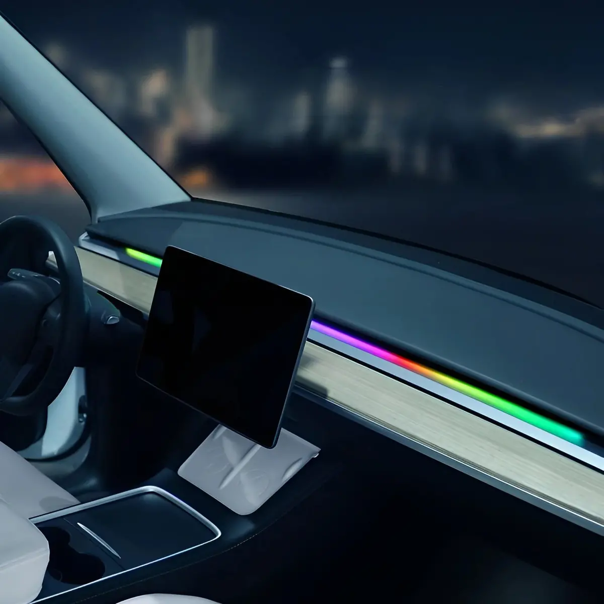 2024 New Dashboard Strip Lights For Tesla Model 3/Y, Remote Rgb Interior Car Lights 1