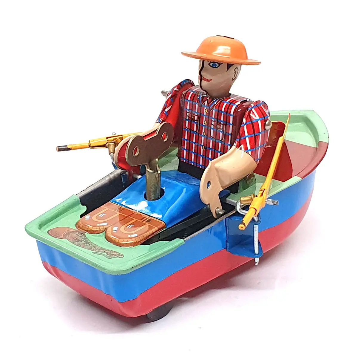 Fantastic & Co Appx 13Cm Long Tin Plate 24815 - Wind-Up Rowing Boat 1