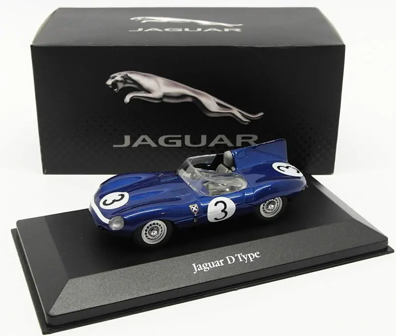 Atlas Editions 1/43 Scale Model Car 4 641 104 - Jaguar D-Type Racing Car - Blue 1