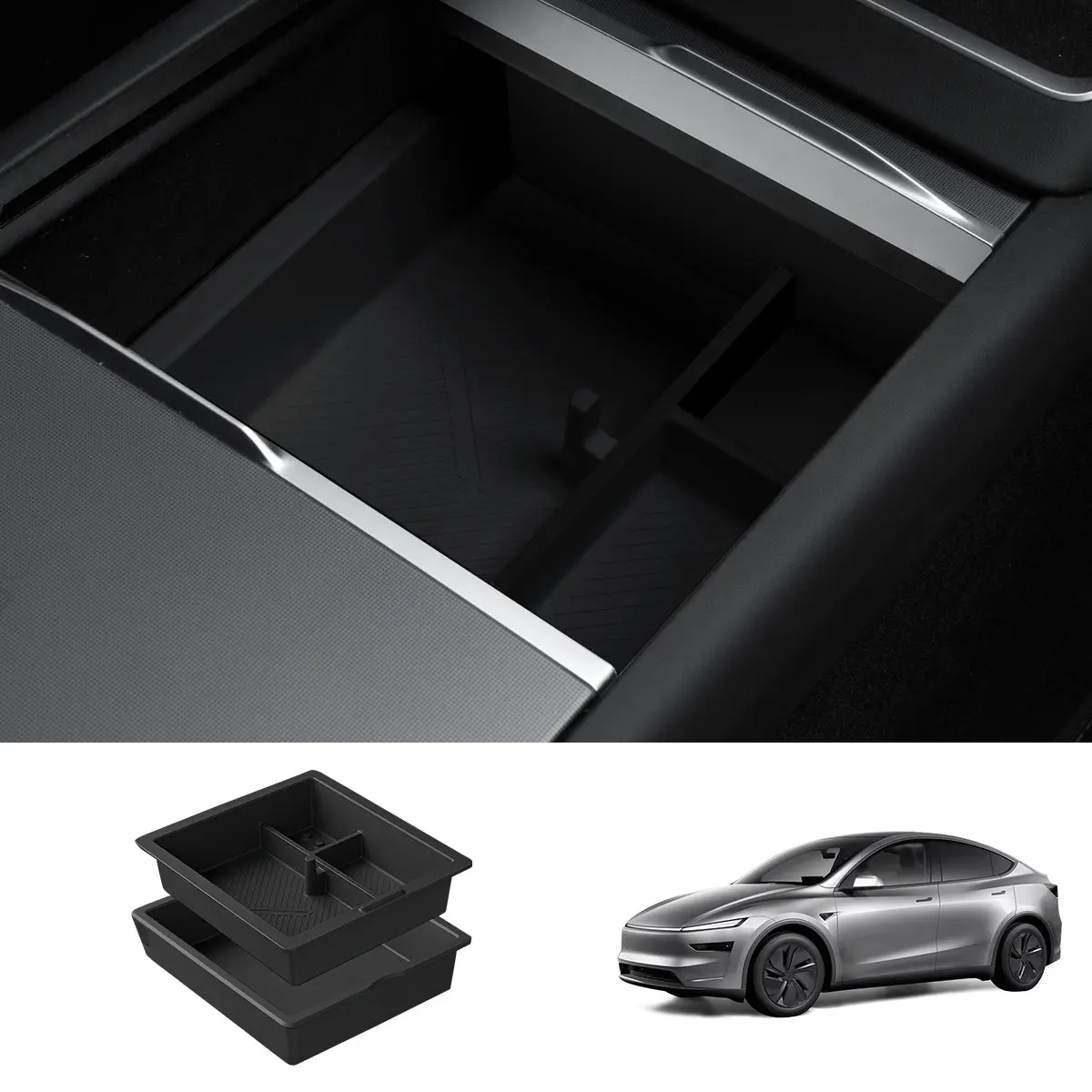 Multi-Functional Center Console Organizer For Tesla Model Y Juniper 2025+ 2