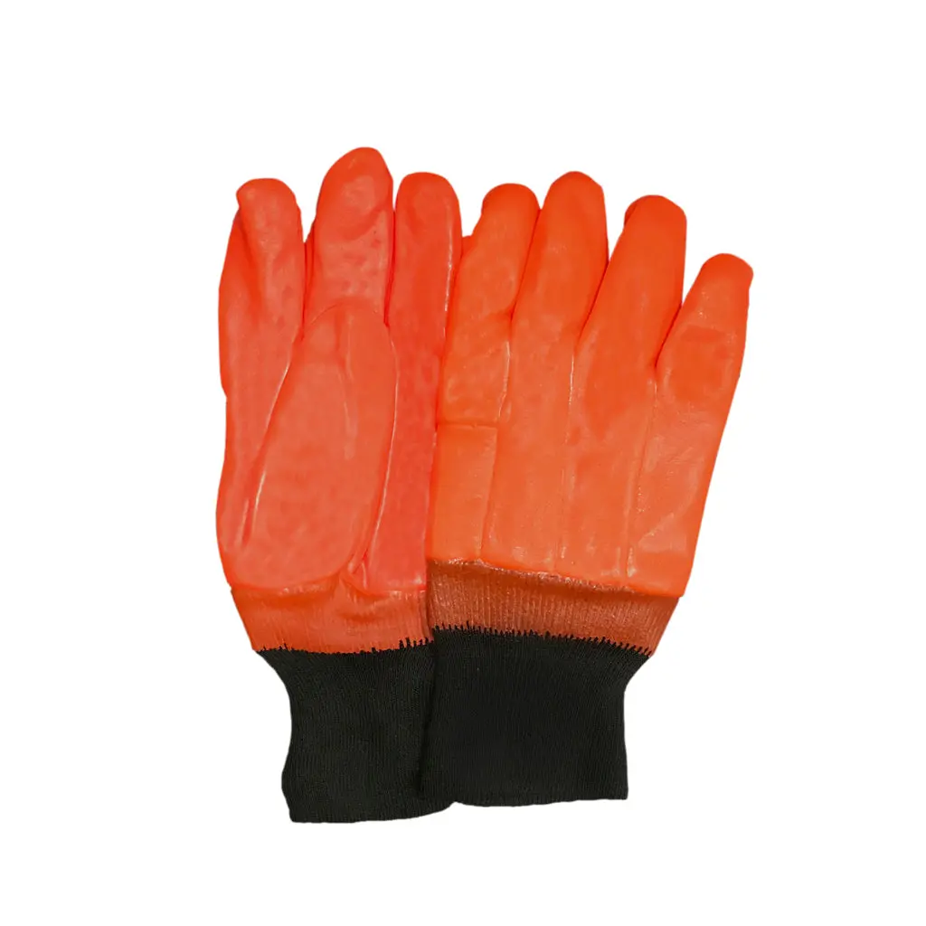 Wayne Safety 90W-H491 Hi-Viz Orange Foam Insulated Pvc Smooth Gloves With Knit Wrist (12-Pair) 1